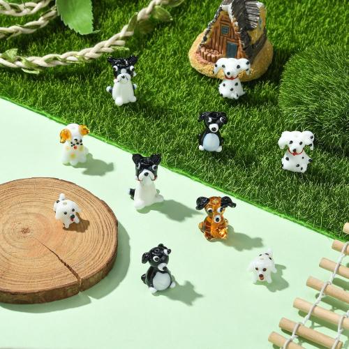 Ornaland 12 Pcs Dog Lampwork Glass Beads Cute Cartoon Animal Puppy Spacer Beads for DIY Bracelet Necklace Jewelry Making(Puppy)