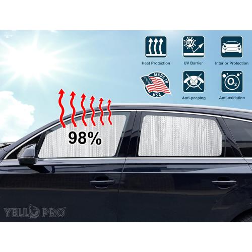 Side Window Front Seat Reflective Sunshade Custom Fit for 2017 2018 2019 2020 2021 2022 Honda CR-V CRV SUV, LX, EX, EX-L, EX-L Navi, Touring, UV Reflector Sun Protection Accessories (Set of 2)