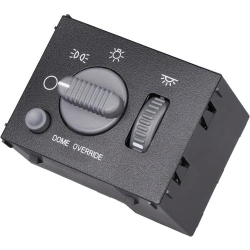 15755595 Headlight Dimmer Switch for 1999-2002 Chevy Silverado Tahoe Suburban Avalanche 1500 2500 3500, GMC Sierra Yukon XL 1500 2500, Escalade, Dome Light Switch- 15738843-D1534G-DS968-SW2157