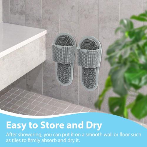 Enhon 2 Pack Shower Foot Scrubber, Silicone Foot Brush Cleaner with Non Slip Suction Cups, Clean, Exfoliate and Massage Feet No Bend in The Shower or Bath, Relax Your feet and Eliminate Fatigue