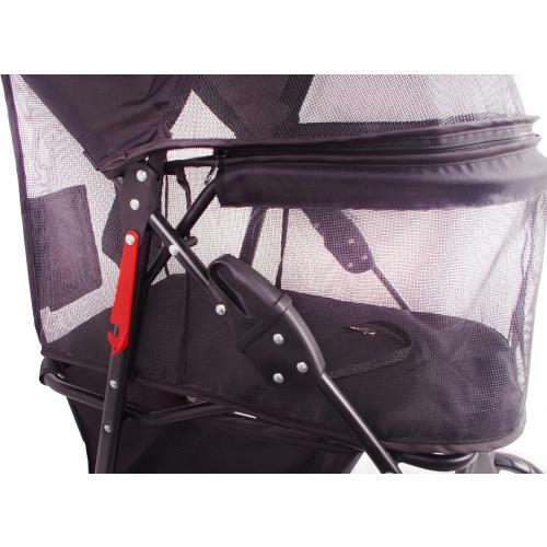 Full-Window pet Stroller 4 Wheels for Cats & Dogs, with Storage Basket,Cup Holder, Travel Puppy/Cats Stroller.