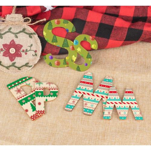 4 Wooden Letters - 52 Pcs Wood Alphabet for Crafts, Sign Decoration, Unfinished Wood for Painting/Wall Decor/Letter Board/DIY