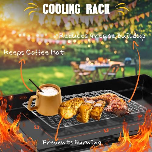 33PCS Griddle Accessories Kit for Blackstone, Flat Top Grill Accessories Tools with Cooling Rack, Melting Dome and Burger Press, Professional Hibachi Spatula Gift Set for Outdoor Teppanyaki BBQ