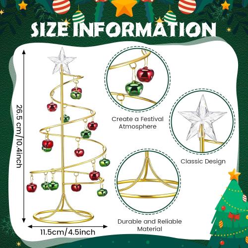 Hicarer 2 Pcs 11.4 Christmas Ornament Display Tree, Stylish