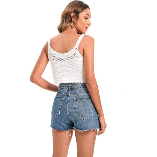 Women's V-Neck Sunflower Colorful Hollow Sexy Camisole Top. Size medium