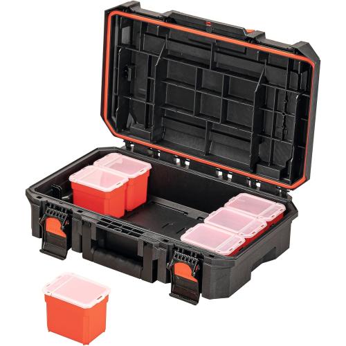 CRAFTSMAN TRADESTACK System Tool Box, Water Resistant Tool Storage, with 6 Small Parts Containers, 21 Inch (CMST21415)