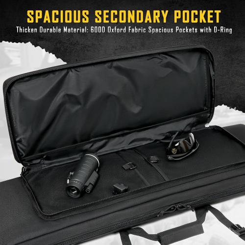DULCE DOM 32/36/42/48/52 inch Double Rifle Case Soft Gun Bag for Rifles Pistols Storage & Transportation, All Around Shooting Range Tactical Backpack, Valentine Gifts for Him, Men, Boyfriend, Husband