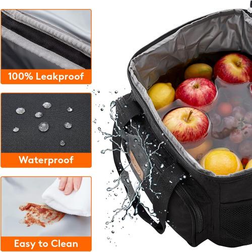 Lifewit Large Lunch Bag Insulated Lunch Box Soft Cooler Cooling Tote for Adult Men Women, Black 24-Can (15L)