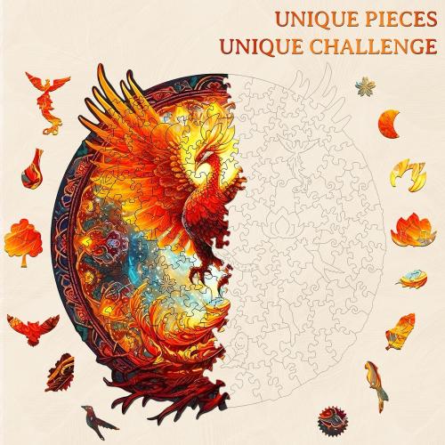 KAAYEE Wooden Jigsaw Puzzles-Wooden Puzzle Adult Unique Shape Advanced Phoenix Wooden Jigsaw Puzzle for Adult, Fathers Mothers Day Gifts14.9 * 13.8in 290pcs,Chritmas Gift