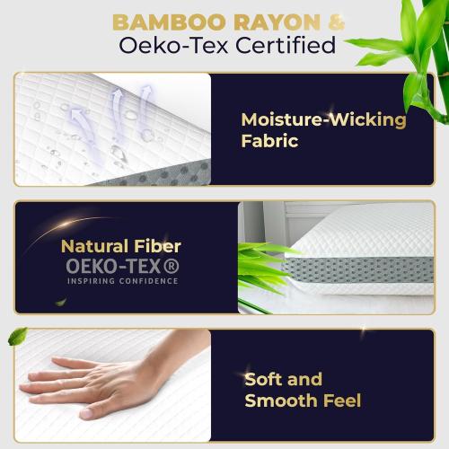 Memory Foam Pillow, Neck Pain Relief, for Neck and Shoulder Pain, Neck, Side Sleeper, Cervical Pillow,