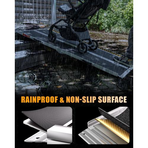 VNN Portable Wheelchair Ramp 6FT, Seamless Non-Slip Aluminum Ramps for Wheelchairs for Home, Handicap Wheelchair Ramps for Home Steps, Aluminum Loading Dock Plates, Doorways