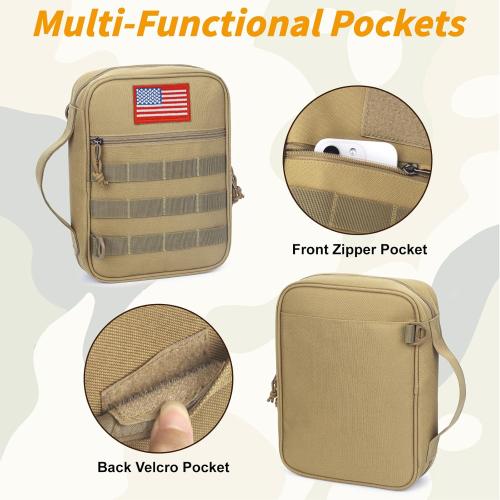 Tactical Bible Cover For Men,Large Bible Case With Shoulder Strap,Water-Resistant Book cover With Handle,Multi-Functional Carrying Bible Holder Bag For Church,Study,Spiritual