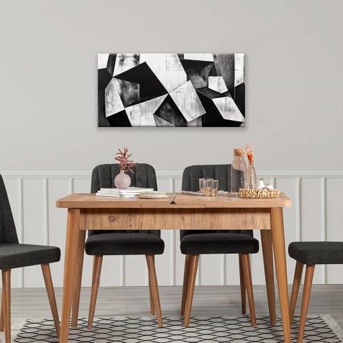TAIJXAGSG Black And White Wall Art Decor Canvas Art Wall Decor Minimalist Wall Art Geometric Color Block Canvas Artwork Paintings Wall Decor Modern Bedroom Art Office Home Decor Wall 20X 40