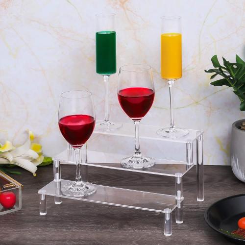 Display Shelf Cupcake Stand 3 Tier Desktop Perfume Organizer 12*6Inches Clear Acrylic Stand Cake Stands Dessert Table Display Set