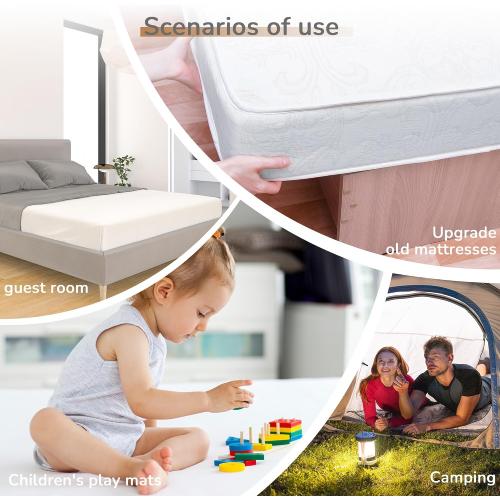 3 Inch Twin XL Mattress Topper, Memory Foam Mattress Topper, Premium Soft Topper for Back Pain, Bed Topper with Removable Soft Cover