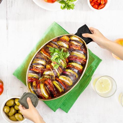 R HORSE 6Pcs Hot Handle Covers Heat Resistant Pot Pan Handle Covers Cast Iron Skillet Pot Holder Sleeves Mitt for Kitchen Baking Cooking BBQ Cookwares