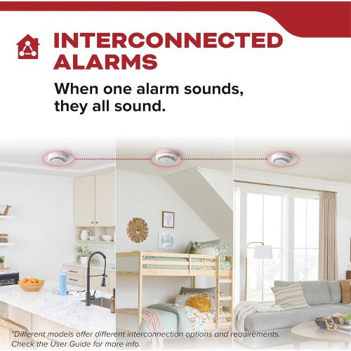 Kidde Smoke Detector, Hardwired & 10-Year Battery Backup, 20SA10-V, 1 Pack