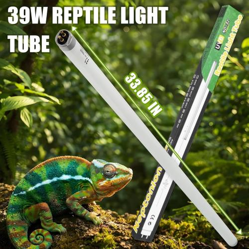 T5 HO UVB 10.0 Reptile Replacement Tube, 39W 34 in Linear Fluorescent Lamp, for Tropical Reptiles