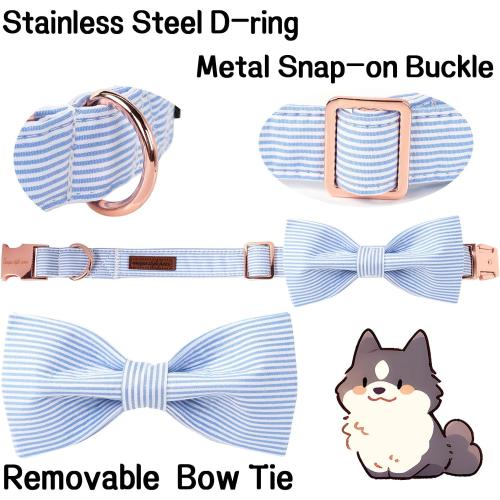 Unique Style Paws Pet Soft &Comfy Bowtie Dog Collar and Cat Collar Pet Gift for Dogs and Cats 6 Size and 7 Patterns
