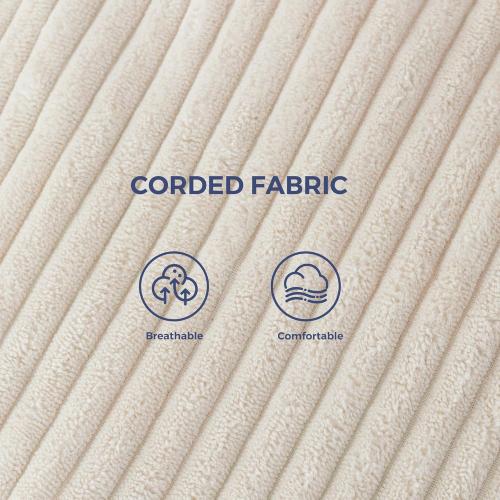 MAXYOYO Modern Accent Chair, Comfy Living Room Chair with Metal Frame Wooden Armrest, Upholstered Armchair with Soft Cushion for Bedroom Balcony Lounge Reading Room, Beige