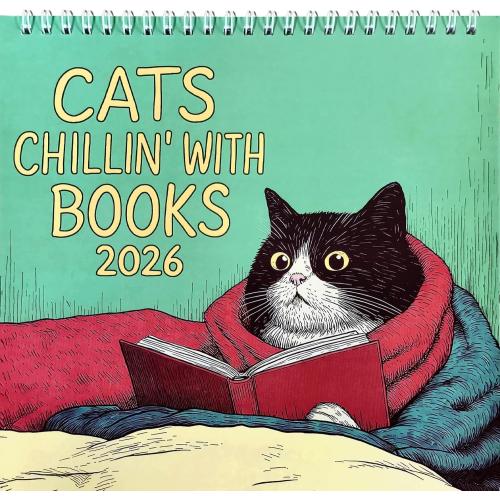 2026 Wall Calendar - 2026 Calendar, January - December 2026, 8.3'' x 8.3'', Cats Calendar 2026 with Hanging Hole for Home & Office Cat Calendar