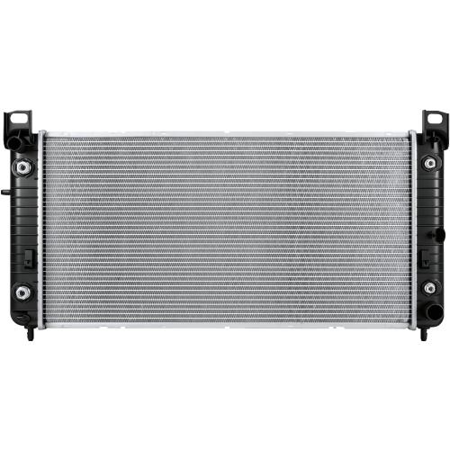 CU2370 34'' Engine Coolant Radiator Compatible with Chevy Silverado Suburban Tahoe GMC Sierra Yukon Cadillac Escalade 1996-2014 5.3 6.0 6.2 with EOC GM3010274