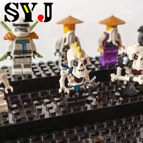 Acrylic Display Case for Figures Dustproof, Clear Display Box with Building Base, Collection Bricks Storage Blocks Aciton Figure Showcase(Black)