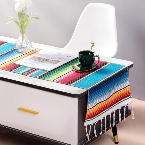 Mexican Table Runner 1Pack 14 x 84 Inches Fiesta Mexican Theme Party Decoration for Cinco de Mayo Fiesta Party Serape Zarape Table Runner