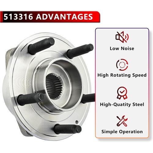513316 Front or Rear Wheel Hub Bearing for Buick Cascada 2016-2017, for Verano 2012-2017, for Cadillac ELR 2014-2016, for ATS 2013-2017, for Chevy Volt 2011-2015, for Orlando 2012-2014