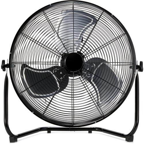 Amazon Basics 20 High Velocity Industrial Fan, Floor Fan, with 3 Speeds, Tilt Hea tod, ETL-Listed Safety Compliance, Metal Housing/Blades, Ideal for Industrial/Commercial Space/Garage/Gym, 125W, Black