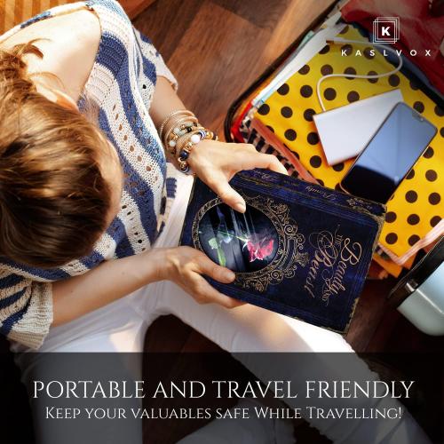 Fake Book Box - Small Safe Box with Combination Lock - Hidden Safe in Plain Sight - Diversion Safes - Secret Safes (Beauty Beast) (Large)