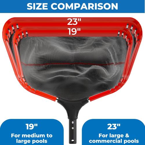 ProTuff 23 Fine Pool Net for PROS – “490 Promise” Unlimited Unconditional Replacement – Cleans 3X Faster Than Vacuum – Wide Pool Skimmer Net with Deep Bag for Easy Maintenance of Leaves, Bugs, Debris