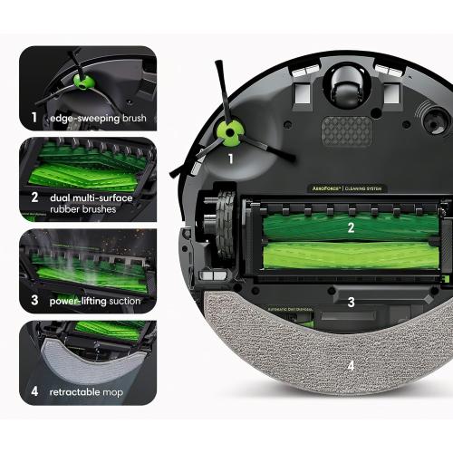 iRobot Roomba Combo j7  Self-Emptying Robot Vacuum & Mop - Automatically Vacuums and Mops, Fully Retractable Mop pad, Identifies & Avoids Obstacles, Smart Mapping, Works with Alexa, Ideal for Pets