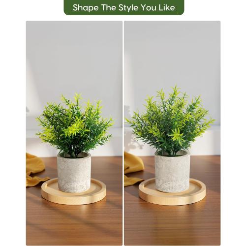 Velener 2Pcs Artificial Potted Rosemary Plants- Rustic Farmhouse Fake Shrubs for Decoration Centerpieces Living Room, Shelf Bedroom Aesthetic Green Bathroom Accessories Boho Small Desk Plant Office