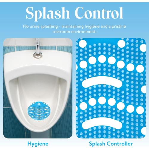 Urinal Cakes Screen Mats Deodorizer/Odor Eliminator, Air Freshener With Splash Guard - Essential School, Office, Restaurants Restroom Cleaning Supplies - 20 Pack (10 Ocean Blue   10 Tangerine Orange)
