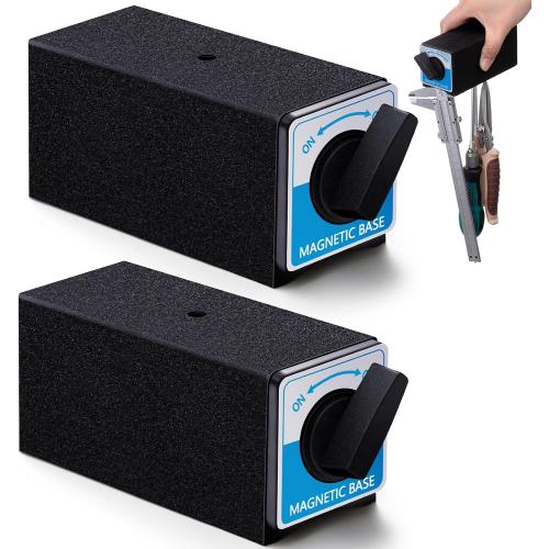Reallnaive 2 Pcs 12T Magnetic Base Holder Bed On/Off Switch