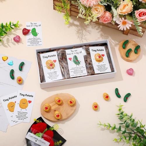 Huwena 20 Sets Employee Appreciation Gift Positive Tiny Potato Pickle Bulk