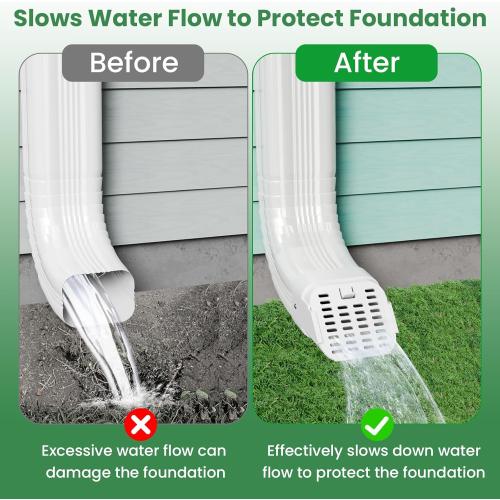 2-Pack Type-A 3 x 4 or 2 x 3 Gutter-Downspout Guard, White