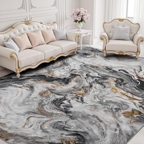 6x9 Area Rugs for Living Room, Modern Abstract Rug for Bedroom, Contemporary Machine Washable Rug, Large Stain Resistant Carpet for Dining Room Playroom Home Office, Pet & Kids Friendly