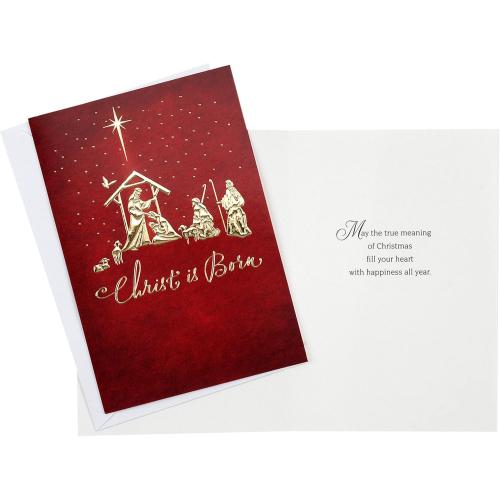 Hallmark Image Arts Religious Boxed Christmas Cards Assortment (4 Designs, 24 Christmas Cards with Envelopes)