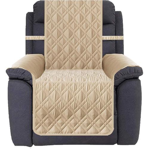 Ameritex Waterproof Nonslip Recliner Cover Stay in Place, Dog Chair Cover Furniture Protector, Ideal Recliner Slipcovers for Pets and Kids (Beige, 23)