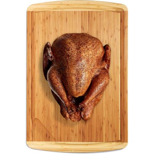 Greener Chef 30 x 20 Organic Extra Large Cutting Board with Lifetime Replacements – Wood Bamboo Chopping Board - Wooden Butcher Block Cutting Board for Carving Turkey, Grilling Brisket and BBQ