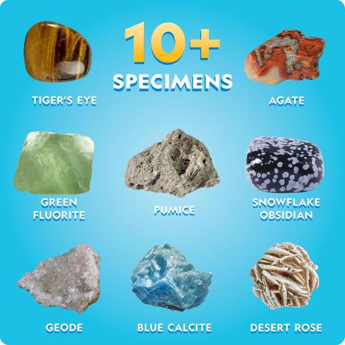 National Geographic Earth Science Kit – 100  Science Experiments & Activities for Kids, Crystal Growing, Volcano Science Kit, Rock Collection, STEM Project Toy for Boys & Girls (Amazon Exclusive)