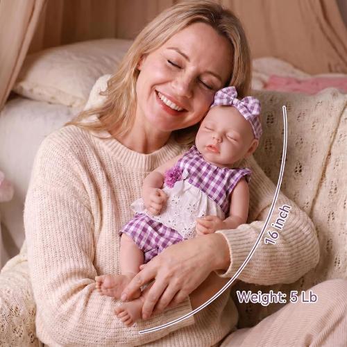 BABESIDE Silicone Baby Doll - 16 Inch (Weight 5 lb) Reborn Baby Dolls
