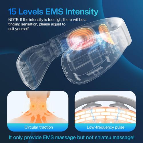 COMFIER Cordless Neck Massager for Pain Relief Deep Tissue, Vibration Travel Massager,Portable Neck Massager for Office