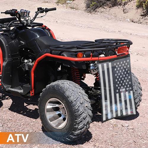UTV ATV Trash Bag 26 x 22 Thickened Durable PVC Boat Storage Mesh Trash Bag for Side by Side Compatible With Polaris RZR,Can-Am,CFmoto,Teryx,Kawasaki,Golf Cart,Arctic Cat (American Flag)