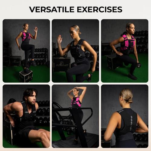 Weighted Vest - Weight Vest for Running, Strength Training & Muscle Building, Features Reflective Stripe for Safe Outdoor Workouts (available in 6lbs to 30lbs)