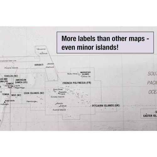 Laminated World Odyssey Map Poster | Executive Style Map | Includes The Most Legible Location Labels | 36” x 24” | Shipped Rolled in a Tube, Not Folded | Great for The Home or Classroom