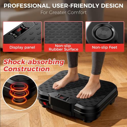 NXSCI Vibration Plate Exercise Machine, Vibration Plate for Lymphatic Drainage Weight Loss, Shake Plate with 250 Speed Levels, 400 Lbs Capacity Full Body Workout for Home Office Gym