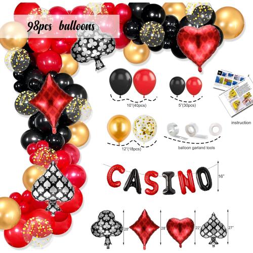 Casino Theme Party Decorations, Casino Birthday Decorations Supplies, Las Vegas Party Decoration, Poker Happy Birthday Backdrop